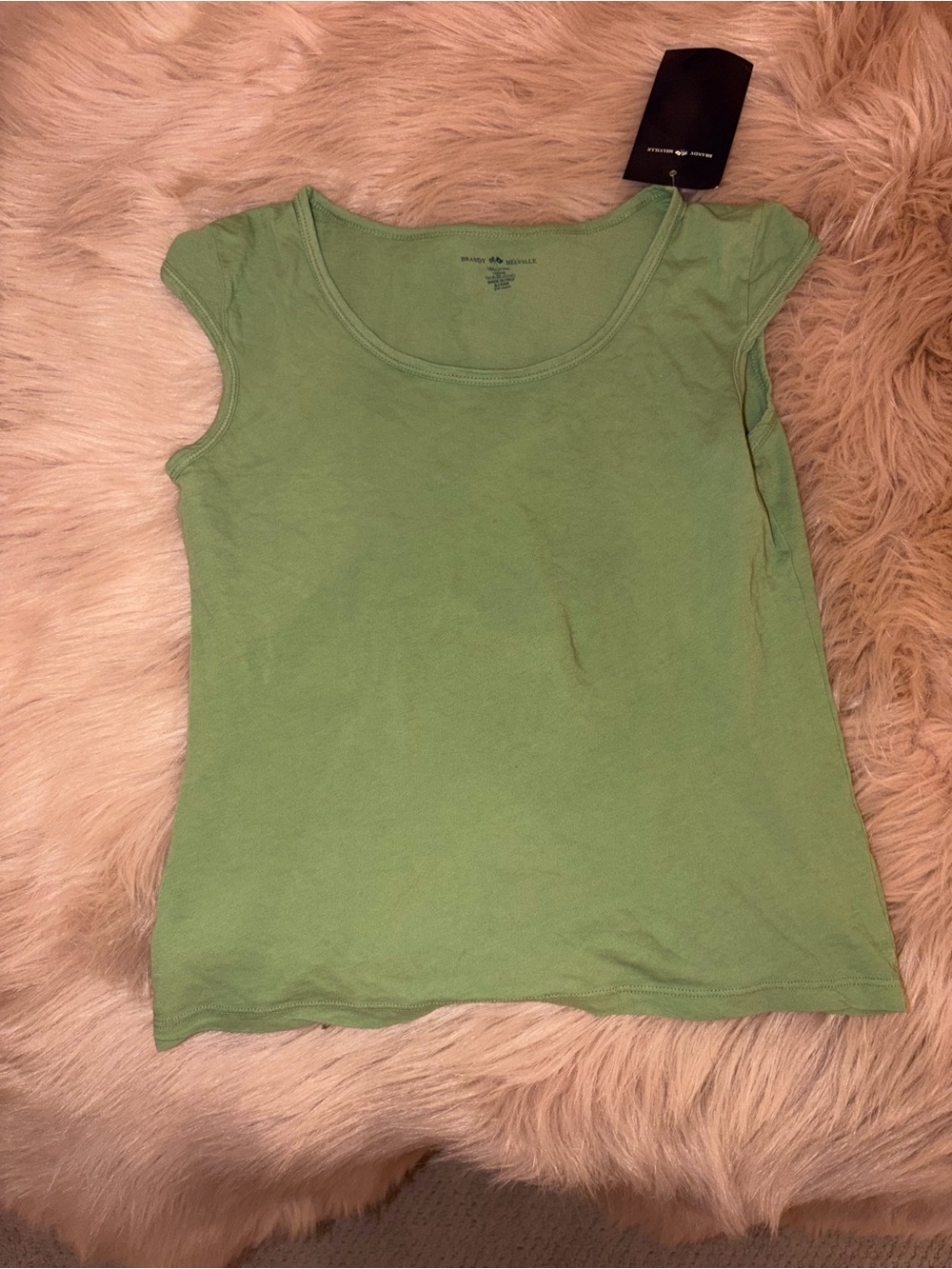 Brandy Melville Light Green Scoop Neck Tank